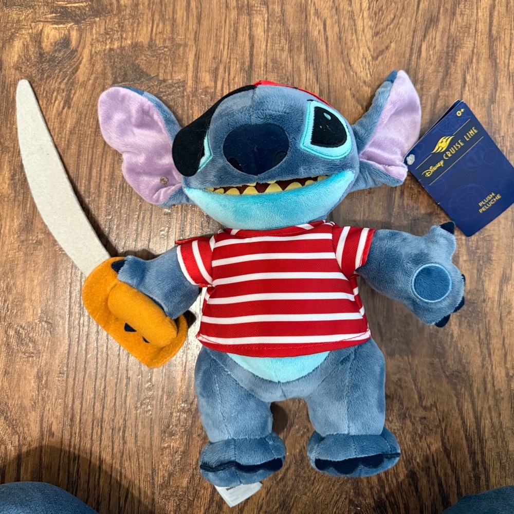 Disney Pirate Stitch Plush Toy - Blue and Red